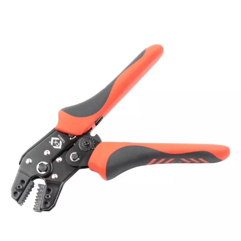 C.K Tools T3692A Pinza crimpatrice a cricchetto per puntalini 0,14-2,5 mm² (AWG 26-14)
