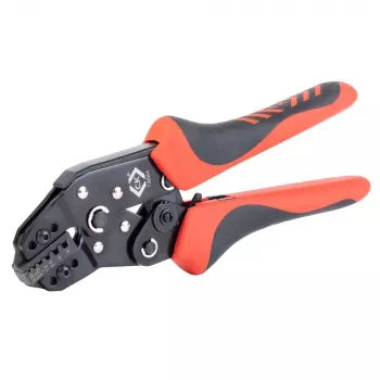C.K Tools T3684 Pinza crimpatrice automatica per puntalini 0,25-6 mm² (AWG 23-10)