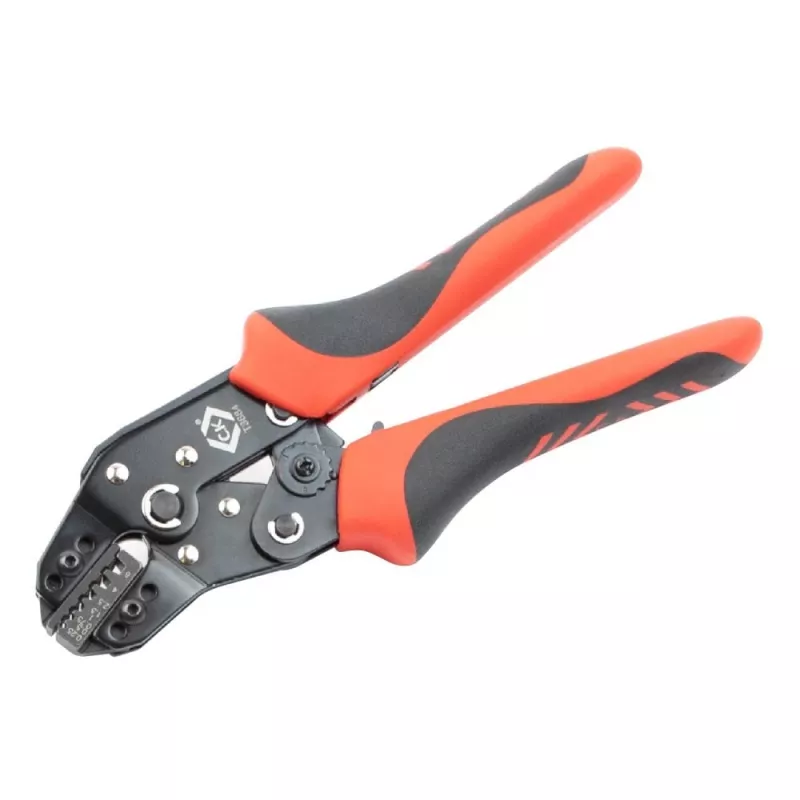 C.K Tools T3684 Pinza crimpatrice automatica per puntalini 0,25-6 mm² (AWG 23-10)