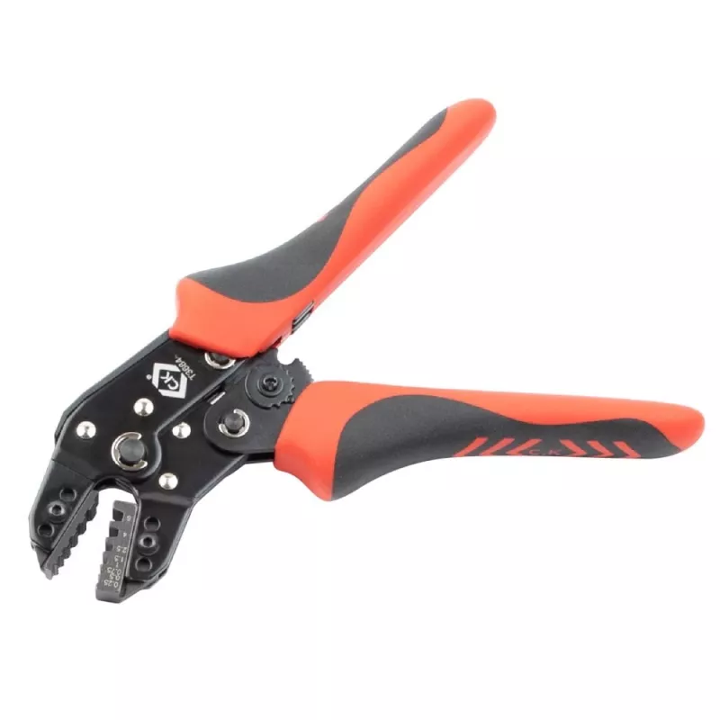 C.K Tools T3684 Pinza crimpatrice automatica per puntalini 0,25-6 mm² (AWG 23-10)
