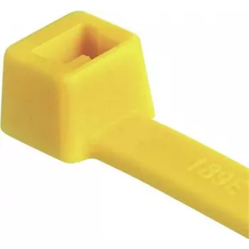 HellermannTyton T50R Fascette per cavi, poliammide 6.6, gialle, 200 mm x 4,6 mm, confezione da 100 111-04805