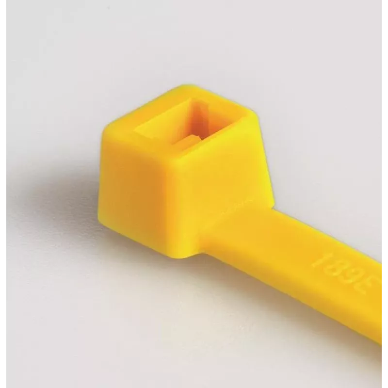 HellermannTyton T50R Fascette per cavi, poliammide 6.6, gialle, 200 mm x 4,6 mm, confezione da 100 111-04805