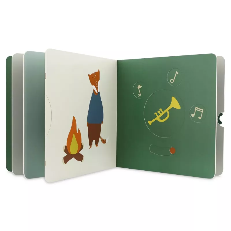 Trixie Mr. Fox libro di attività per neonati con elementi mobili, 12m+