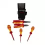 C.K T5980 set di utensili Essential, VDE 1000 V, con borsa portaattrezzi Magma, CombiCutter3 160 mm, pinza combinata 185 mm e 3 cacciaviti Dextro VDE
