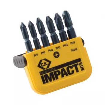 C.K Tools T4512 set da 6 punte per avvitatore Phillips con controllo di torsione