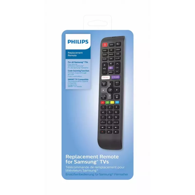 PHILIPS SRP4010/10 telecomando universale – 8-in-1 a infrarossi, funzione di apprendimento, nero