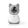 Nedis WIFICI30CGY telecamera di sorveglianza IP wireless per interni – 720p HD, visione notturna, audio bidirezionale