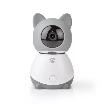 Nedis WIFICI30CGY telecamera di sorveglianza IP wireless per interni – 720p HD, visione notturna, audio bidirezionale