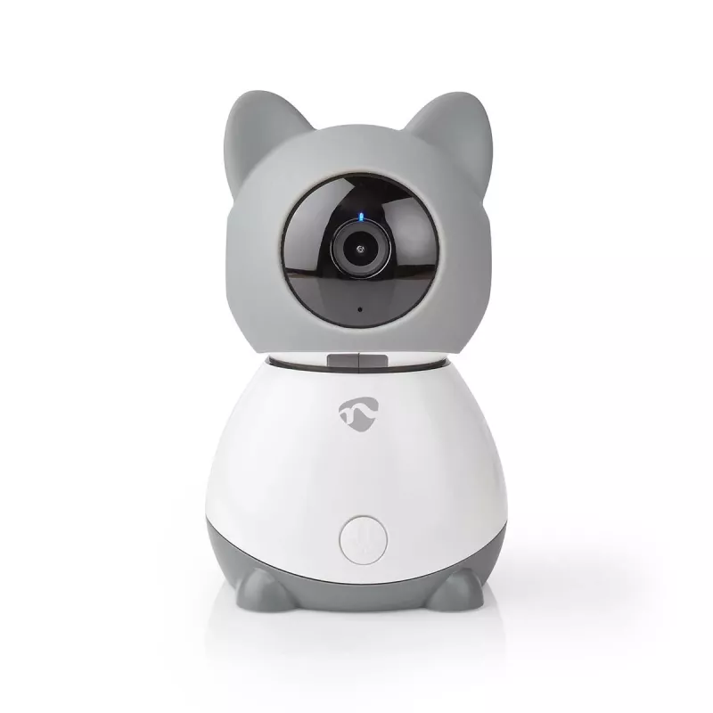 Nedis WIFICI30CGY telecamera di sorveglianza IP wireless per interni – 720p HD, visione notturna, audio bidirezionale