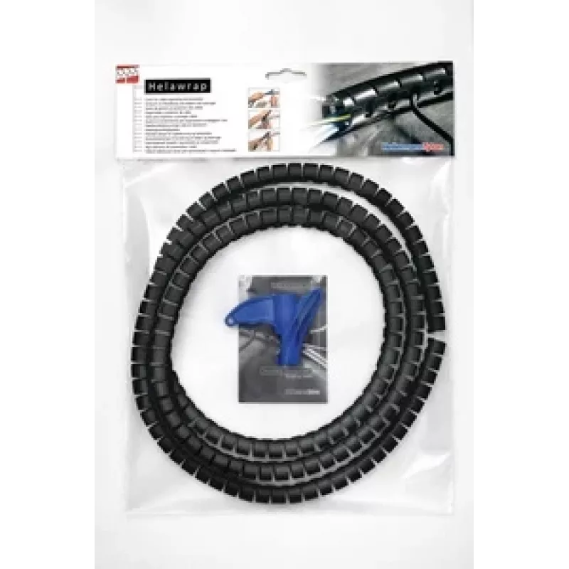 HellermannTyton HWPP25/2-BK Corrugato tagliato, 25 mm di diametro nominale, nero, 25 m di lunghezza