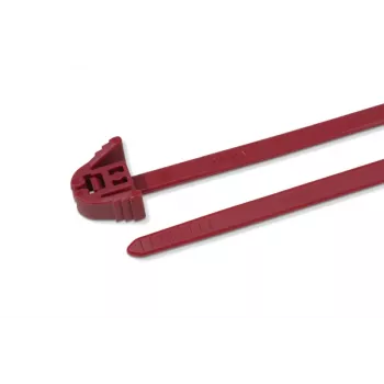 HellermannTyton REZ300 fascetta serracavi riutilizzabile, poliammide 6.6, rossa, 300 mm x 7,6 mm, confezione da 100 115-00043