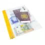 Rapesco Zippi Bags A5+ buste con zip, 250 x 195 mm, trasparenti con bordo blu, arancione, verde, rosso, giallo, confezione da 5 1502