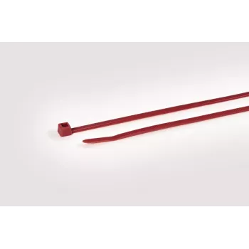 HellermannTyton T50R fascette serracavi in poliammide rosse, 200mm x 4,6mm, confezione da 100 111-04804