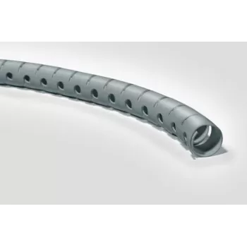 HellermannTyton Helawrap HWPP25/2-SR guaina spiralata per gestione cavi, argento, polipropilene, 2 m, diametro esterno 27 mm