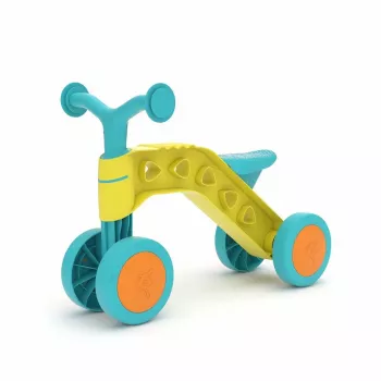 Chillafish Itsibitsi triciclo senza pedali 4 ruote per bambini piccoli, giallo/azzurro chiaro, 1-3 anni