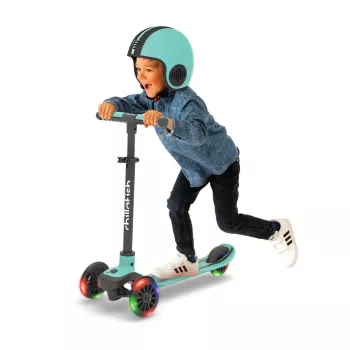 Chillafish Scotti monopattino 3 ruote con ruote luminose, da 3 anni, menta
