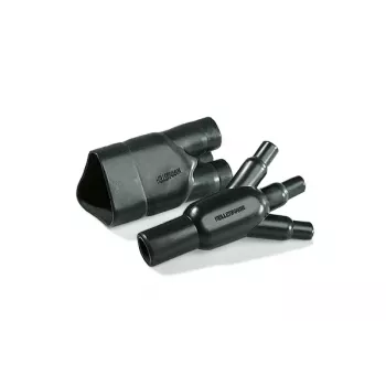 HellermannTyton 403-06180 guaina termorestringente a forma di scarpa 90°, nero, 2:1, con adesivo