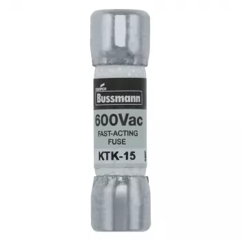 Eaton KTK-15 fusibile a cartuccia, 15 A, 600 V AC/DC, superrapido, 10 mm x 38 mm, confezione da 10