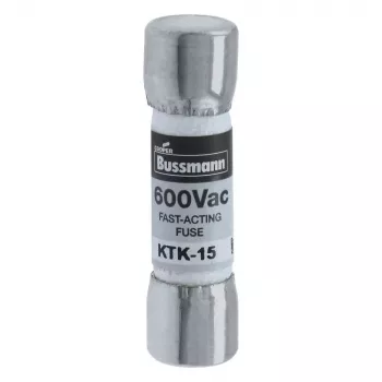 Eaton KTK-15 fusibile a cartuccia, 15 A, 600 V AC/DC, superrapido, 10 mm x 38 mm, confezione da 10