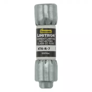 Eaton KTK-R-7 fusibile rapido Class CC, 7 A, 600 V AC, potere di interruzione 200 kA, confezione da 10