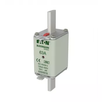 Eaton 63NHM1B fusibile NH, misura 1, 63 A, 500 V AC, gG, confezione da 3