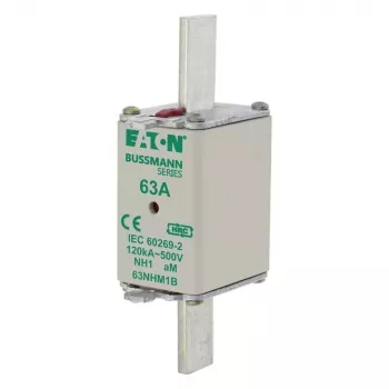 Eaton 63NHM1B fusibile NH, misura 1, 63 A, 500 V AC, gG, confezione da 3