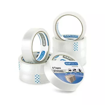 Nastro adesivo trasparente Rapesco 1808 25,5 mm x 66 m, 8 rotoli