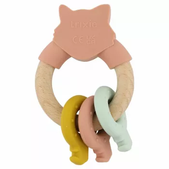 Trixie anello da mordere in legno e silicone per gatti, 0m+