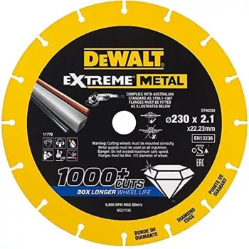 DEWALT DT40255-QZ disco da taglio EXTREME 125 x 1,0 x 22,23 mm per metallo e acciaio inox