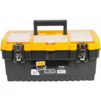 EXERTIS CONNECT valigetta portautensili in plastica con chiusure in metallo, 486 x 267 x 242 mm, vani integrati nel coperchio per piccole parti (818102)