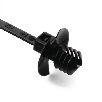HellermannTyton 150-55610 fascetta a perline, nera, 100mm x 2,5mm, fascio max 20mm, PA66, riutilizzabile, 1 pz.