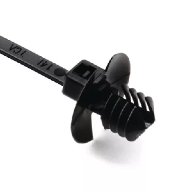HellermannTyton 150-55610 fascetta a perline, nera, 100mm x 2,5mm, fascio max 20mm, PA66, riutilizzabile, 1 pz.
