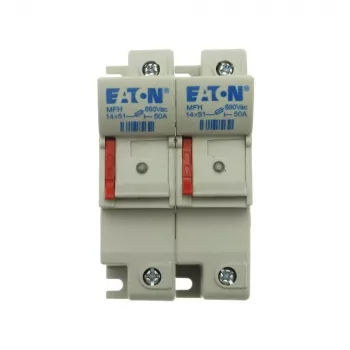 Eaton CH142DU portafusibile cilindrico 2 poli, 50 A, 690 V AC, montaggio su guida DIN, 14 x 51 mm
