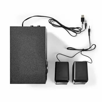 Nedis CSPR10021BK set diffusori PC 2.1, 33 W, alimentazione USB, nero