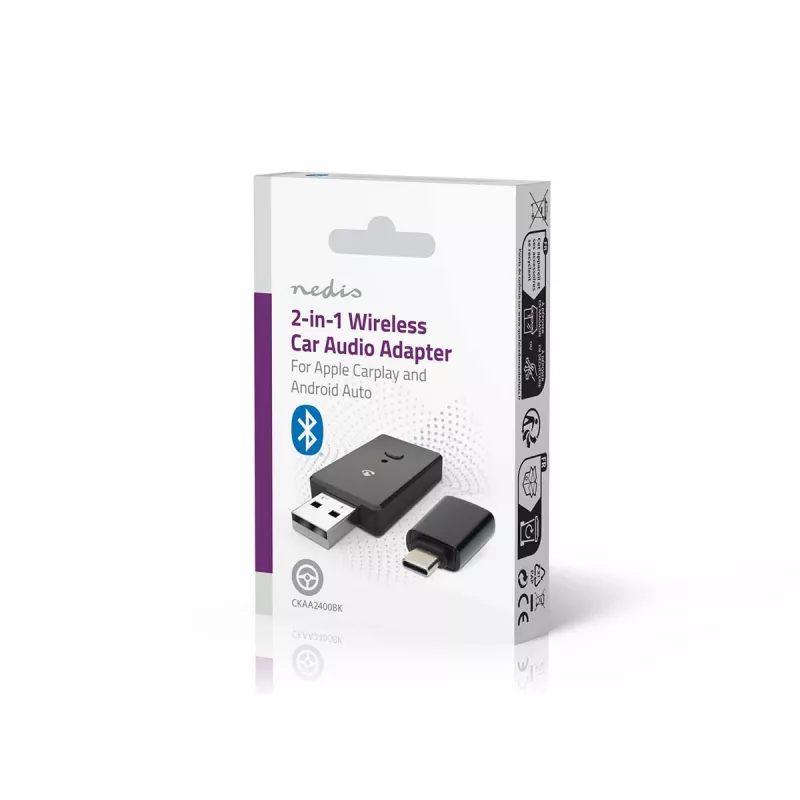 Nedis CKAA2400BK adattatore Bluetooth 5.0 USB-A nero portata 10 m