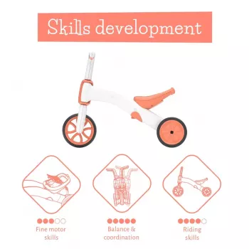 Chillafish Bunzi 2-in-1 bicicletta senza pedali e triciclo, Flamingo Pink, 1-3 anni