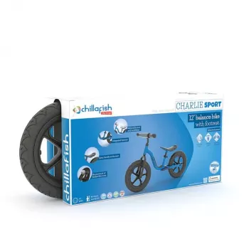 Chillafish Charlie Sport 12 bicicletta senza pedali, blu navy, 2-5 anni