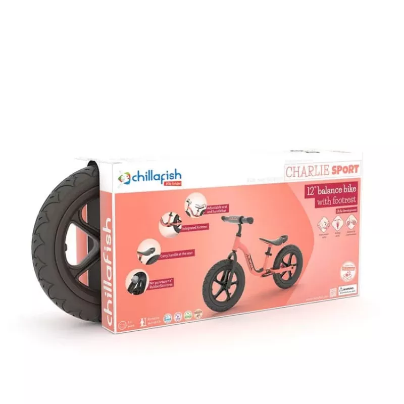 Chillafish Charlie Sport 12 bicicletta senza pedali, Flamingo Pink, 2-5 anni