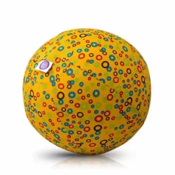 BUBA BLOON Bubabloon palloncino in lattice con rivestimento in tessuto, cerchi giallo
