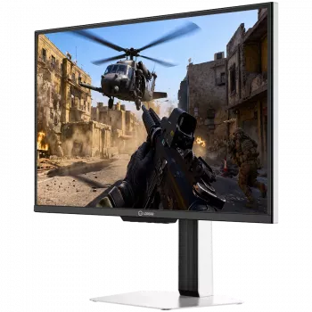 LORGAR 24,5 pollici Full HD IPS 400Hz monitor gaming, Dual LED, HDR600 Ready, regolabile in altezza, bianco