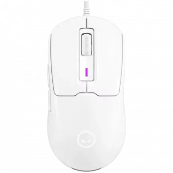 LORGAR MSA10R mouse gaming con filo, PixArt 3311, 6 tasti programmabili, bianco (LRG-MSA10R-WH)