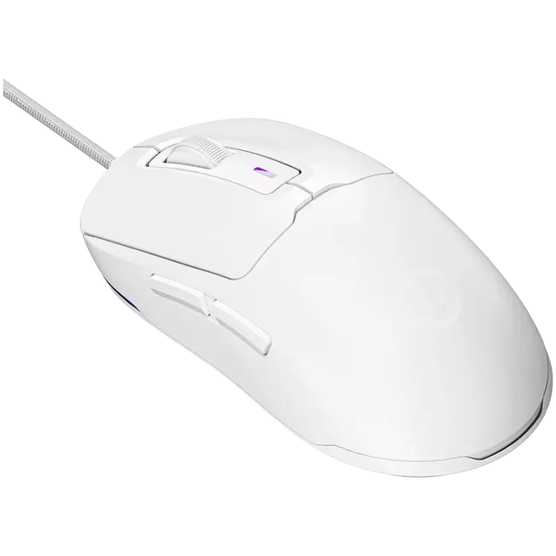 LORGAR MSA10R Mouse gaming cablato, PixArt 3311, 6 pulsanti programmabili, bianco (LRG-MSA10R-WH)