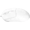LORGAR MSA10R Mouse gaming cablato, PixArt 3311, 6 pulsanti programmabili, bianco (LRG-MSA10R-WH)