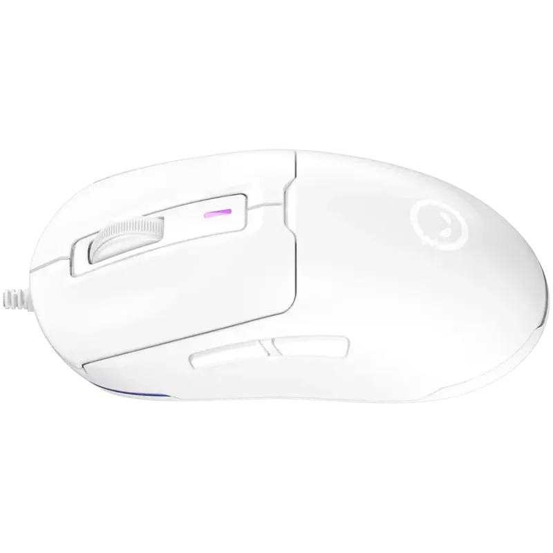 LORGAR MSA10R Mouse gaming cablato, PixArt 3311, 6 pulsanti programmabili, bianco (LRG-MSA10R-WH)