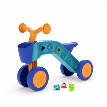 Chillafish Itsibitsi 4 ruote ride-on con cestino, blu/arancione, 1-3 anni