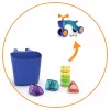 Chillafish Itsibitsi 4 ruote ride-on con cestino, blu/arancione, 1-3 anni