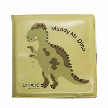 Trixie libro da bagno dinosauri, impermeabile, galleggia, pagine scricchiolanti, 6m+
