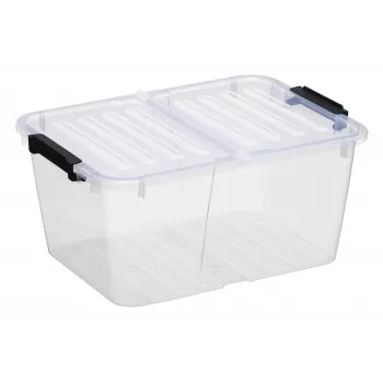 plast team HOME BOX FLEX 15L scatola portatutto con coperchio pieghevole, PP riciclato, 1 pz. 23010800