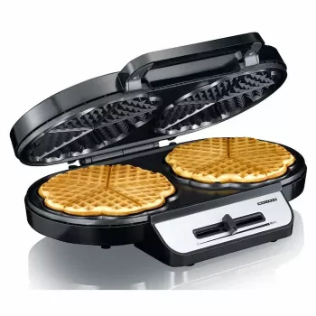 Melissa waffle maker doppio a forma di cuore 1200W acciaio inox