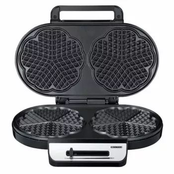 Melissa waffle maker doppio a forma di cuore 1200W acciaio inox